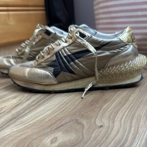 Golden Goose Women’s Marathon Running Sneaker in Gold